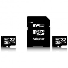 Paměťová karta Silicon Power microSDHC Class 4, 32GB + adaptér SD