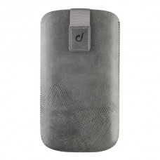 Pouzdro CellularLine TATTO, eco-nabuk, velikost XXL (telefony do 137 x 71 mm), šedé